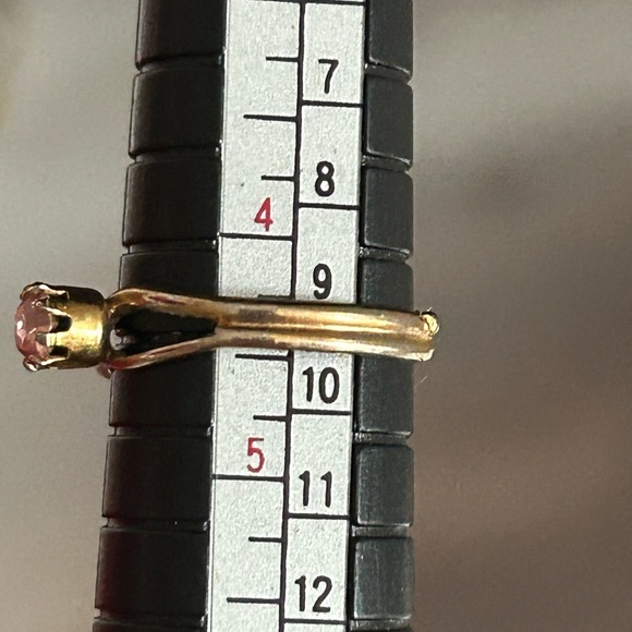 4/$50 tiny kid Elegant Pink Stone Gold Ring size 4 1/2 😌 - Picture 8 of 8